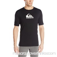 Quiksilver Men's Solid Streak Short Sleeve Surf Tee Rashguard Black2 B07NPTSF4Q